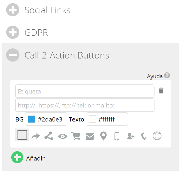 Editor de botones C2A