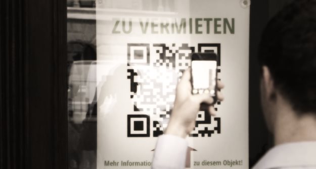 qr code behind reflective surfaces