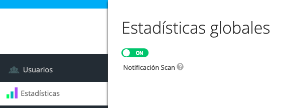 Recibe notificaciones de escaneo de todos los usuarios