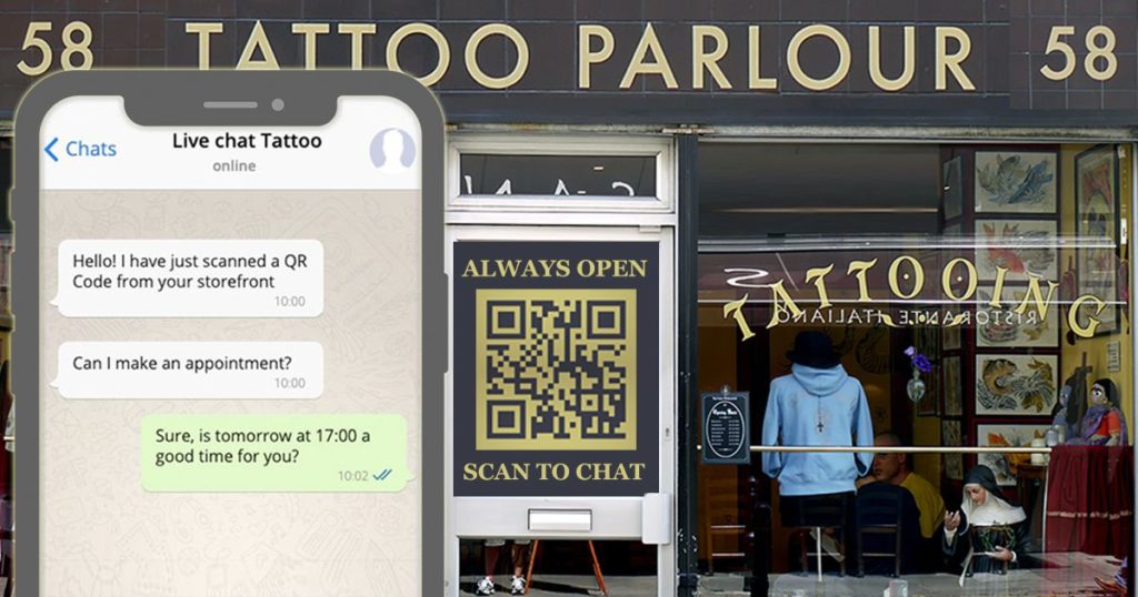 Live chat with your customers using QR Codes