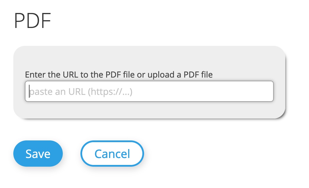 Replace PDF file with URL