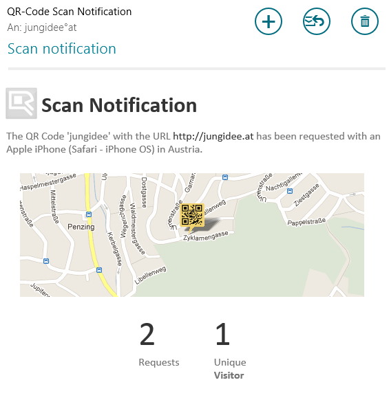 QR Code Scan Notification