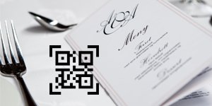 QR Code on menu for review