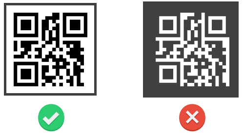 Deja suficiente margen alrededor del código QR