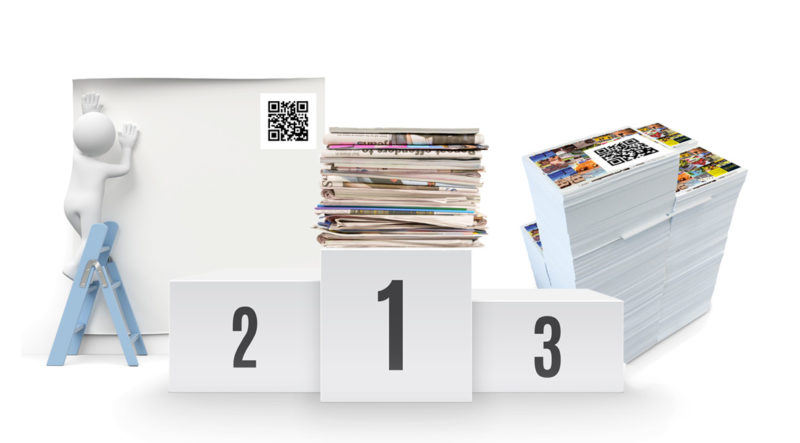 On which medium are QR Codes printed the most?